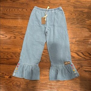 Matilda Jane Blue Kids Bottoms with Button Accents